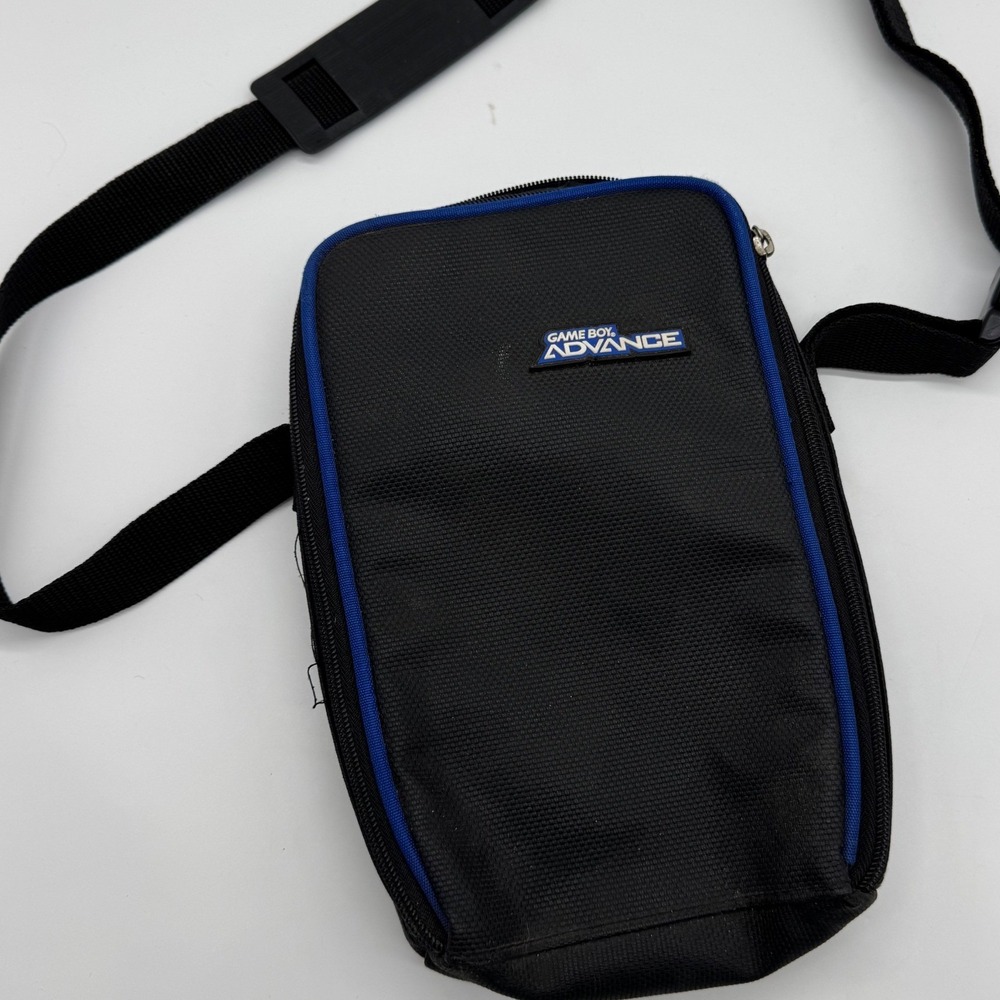 Nintendo Game Boy Advance GBA Carrying Case Black Blue Shoulder Bag Stuffalon